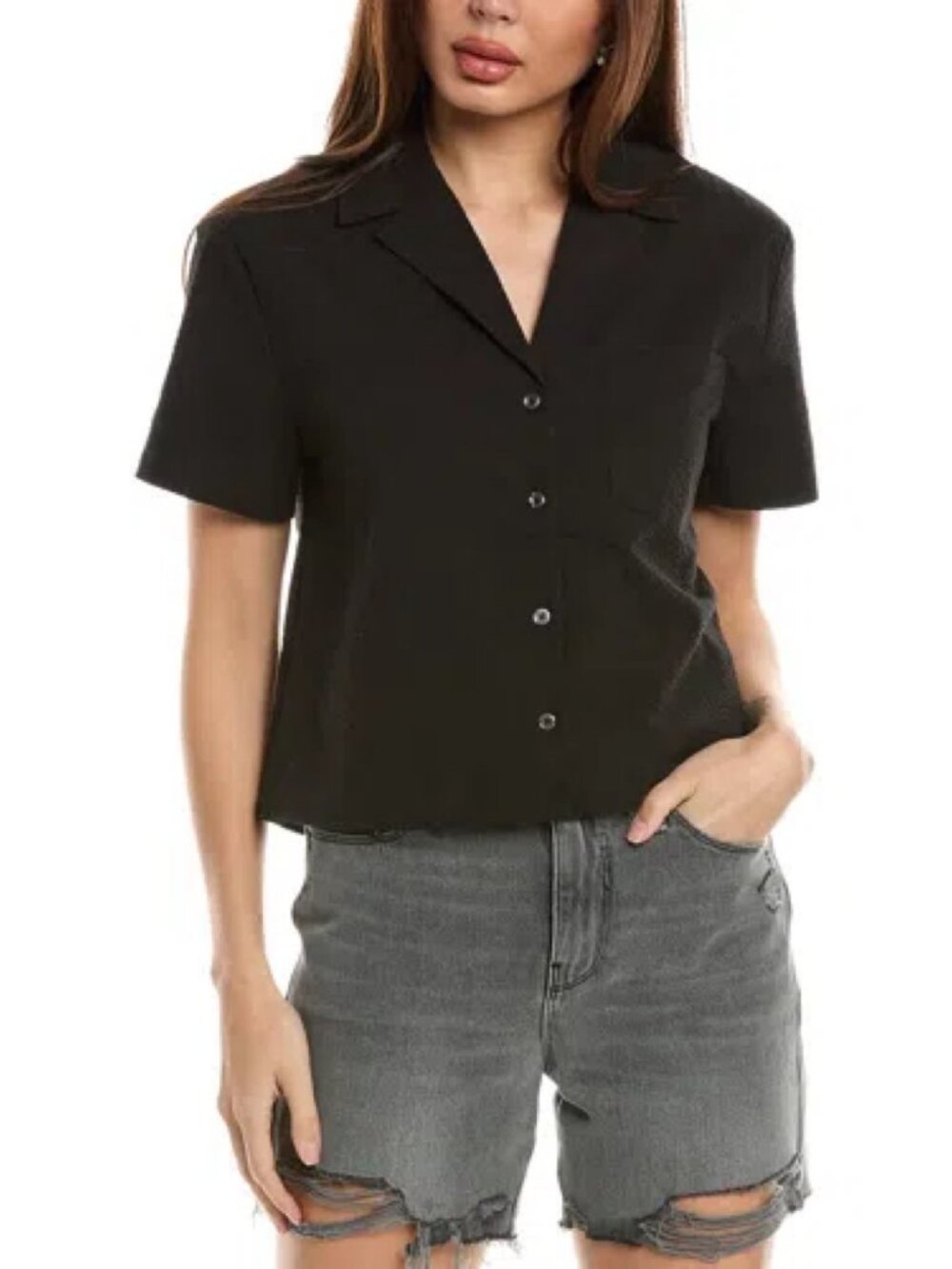 NWT Solid & Striped x Sofia Richie Grainge The Brandy Shirt Black L